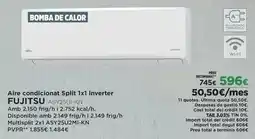 El Corte Inglés Fujitsu - aire condicionado split 1xl inverter oferta
