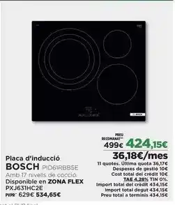El Corte Inglés Bosch - placa d'induccio oferta