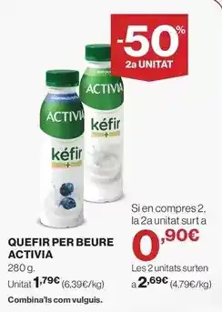 El Corte Inglés Activia - quefir per beure oferta