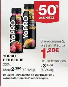 El Corte Inglés Yopro - yopro per beure oferta