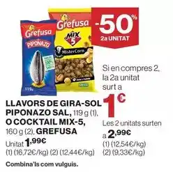 El Corte Inglés Grefusa - llavors de gira-sol, o cocktail mix-5 oferta