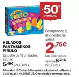 El Corte Inglés Pirulo - helados fantasmikos oferta