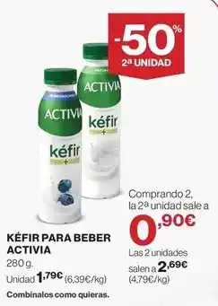 El Corte Inglés Activia - kéfir para beber oferta