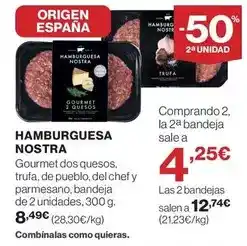 El Corte Inglés Origen - hamburguesa nostra oferta