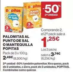 El Corte Inglés Popitas - palomitas al punto de sal oferta