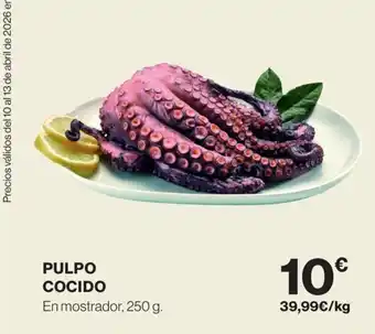 Pulpo cocido