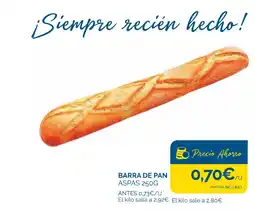 Supermercados La Despensa Barra de pan aspas oferta