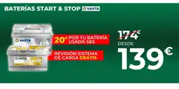Feu Vert VARTA Baterías start & stop oferta