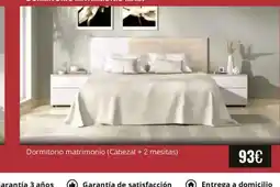 Atrapamuebles Dormitorio matrimonio (Cabezal + 2 mesitas) oferta