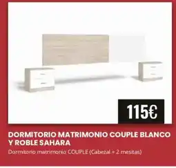 Atrapamuebles Dormitorio matrimonio couple blanco y roble sahara oferta
