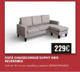 Atrapamuebles Sofá chaiselongue sophy gris reversible oferta