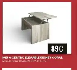 Atrapamuebles Mesa centro elevable sidney coral oferta