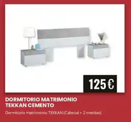 Atrapamuebles Dormitorio matrimonio tekkan cemento oferta