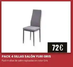 Atrapamuebles Pack 4 sillas salón yuri gris oferta