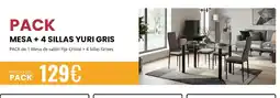 Atrapamuebles MESA + 4 SILLAS YURI GRIS oferta