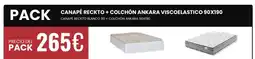 Atrapamuebles Canapé reckto blanco 90 + colchón ankara oferta