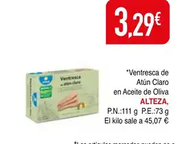 mYm supermercados ALTEZA Ventresca de Atún Claro en Aceite de Oliva oferta