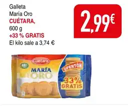 mYm supermercados CUÉTARA Galleta María Oro oferta