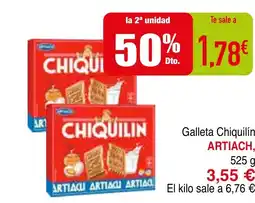 mYm supermercados ARTIACH Galleta Chiquilín oferta