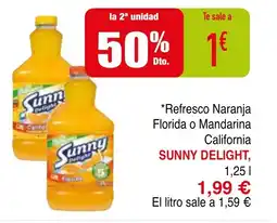 mYm supermercados SUNNY DELIGHT Refresco Naranja Florida o Mandarina California oferta