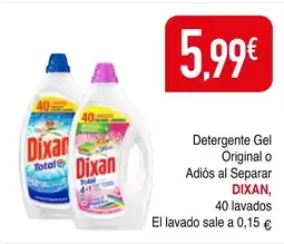 mYm supermercados DIXAN Detergente Gel Original o Adiós al Separar oferta