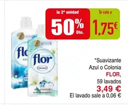 mYm supermercados FLOR Suavizante Azul o Colonia oferta