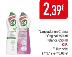 mYm supermercados CIF Limpiador en Crema Original oferta
