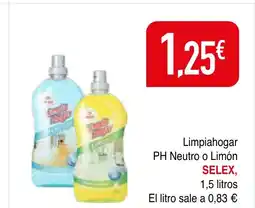 mYm supermercados SELEX Limpiahogar PH Neutro o Limón oferta