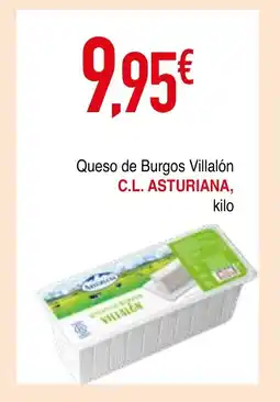 mYm supermercados C.L. ASTURIANA Queso de Burgos Villalón oferta
