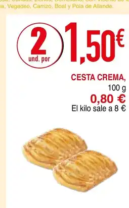 mYm supermercados Cesta crema oferta