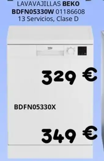 BEKO Lavavajillas bdfn05330w