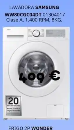 Master Cadena SAMSUNG Lavadora ww80cgc04dt oferta