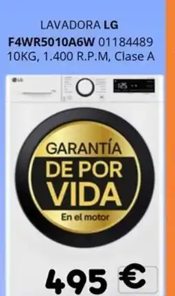 Master Cadena LG Lavadora f4wr5010a6w oferta