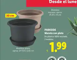 Lidl PARKSIDE Maceta con plato oferta