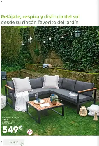 BRISA Conjunto de Jardín 2 Sofás + Mesa