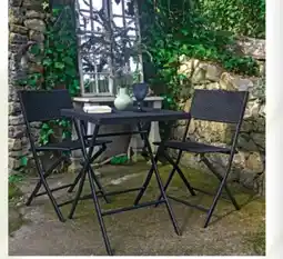 Conforama KORA Conjunto de Jardín Mesa + 2 Sillas oferta