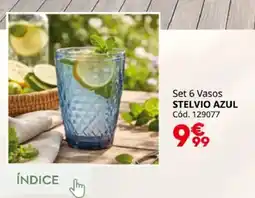 Conforama STELVIO AZUL Set 6 Vasos oferta