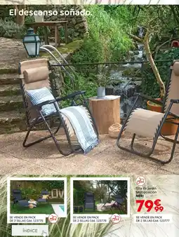 Conforama NERI Silla de Jardín Multiposición oferta