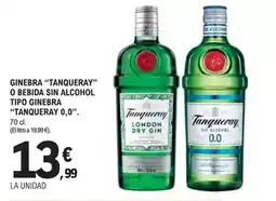 E.Leclerc Tanqueray - ginebra o bebida sin alcohol tipo ginebra oferta