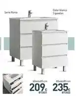 Mi Bricolaje Muebles de baño serie rania color blanco 3 gavetas oferta