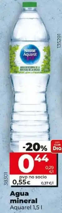 Dia Agua mineral Aquarel 1,5l oferta