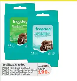 Supermercados MAS FREEDOG Toallitas oferta