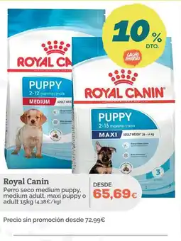 Supermercados MAS ROYAL CANIN Perro seco medium puppy oferta