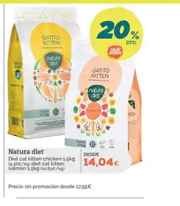 Supermercados MAS NATURA DIET Diet cat kitten chicken oferta