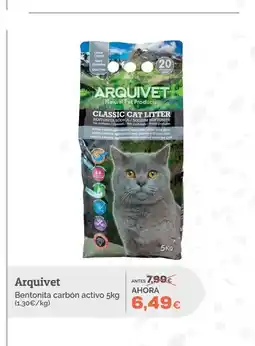 Supermercados MAS ARQUIVET Bentonita carbón activo oferta