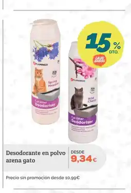 Supermercados MAS Desodorante en polvo arena gato oferta