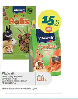 Supermercados MAS VITAKRAFT Rollis party roedores oferta