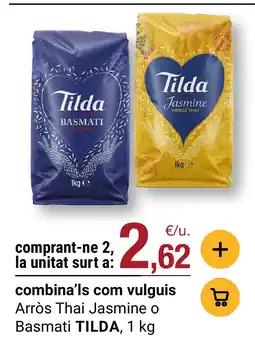 BonpreuEsclat TILDA Arròs Thai Jasmine o Basmati oferta