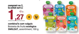 BonpreuEsclat SMILEAT Bosseta de fruita ecològica assortiment oferta
