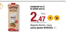 BonpreuEsclat BORGES Beguda d'arròs i nous sense gluten oferta
